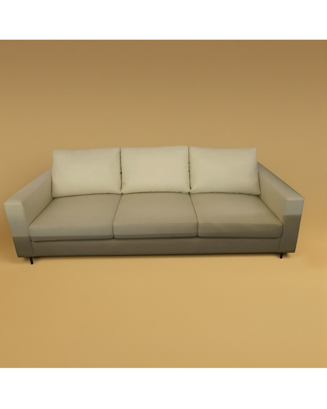 Three-seater leather sofa